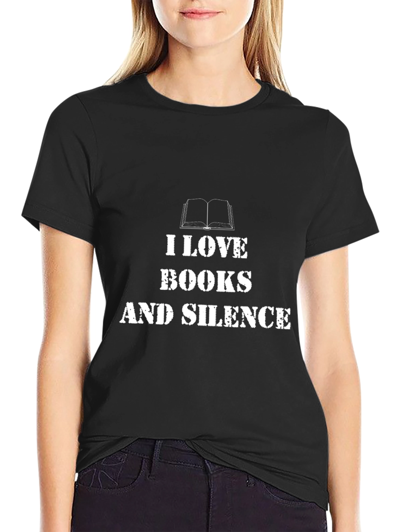 I Love Books and Silence Graphic T-Shirt