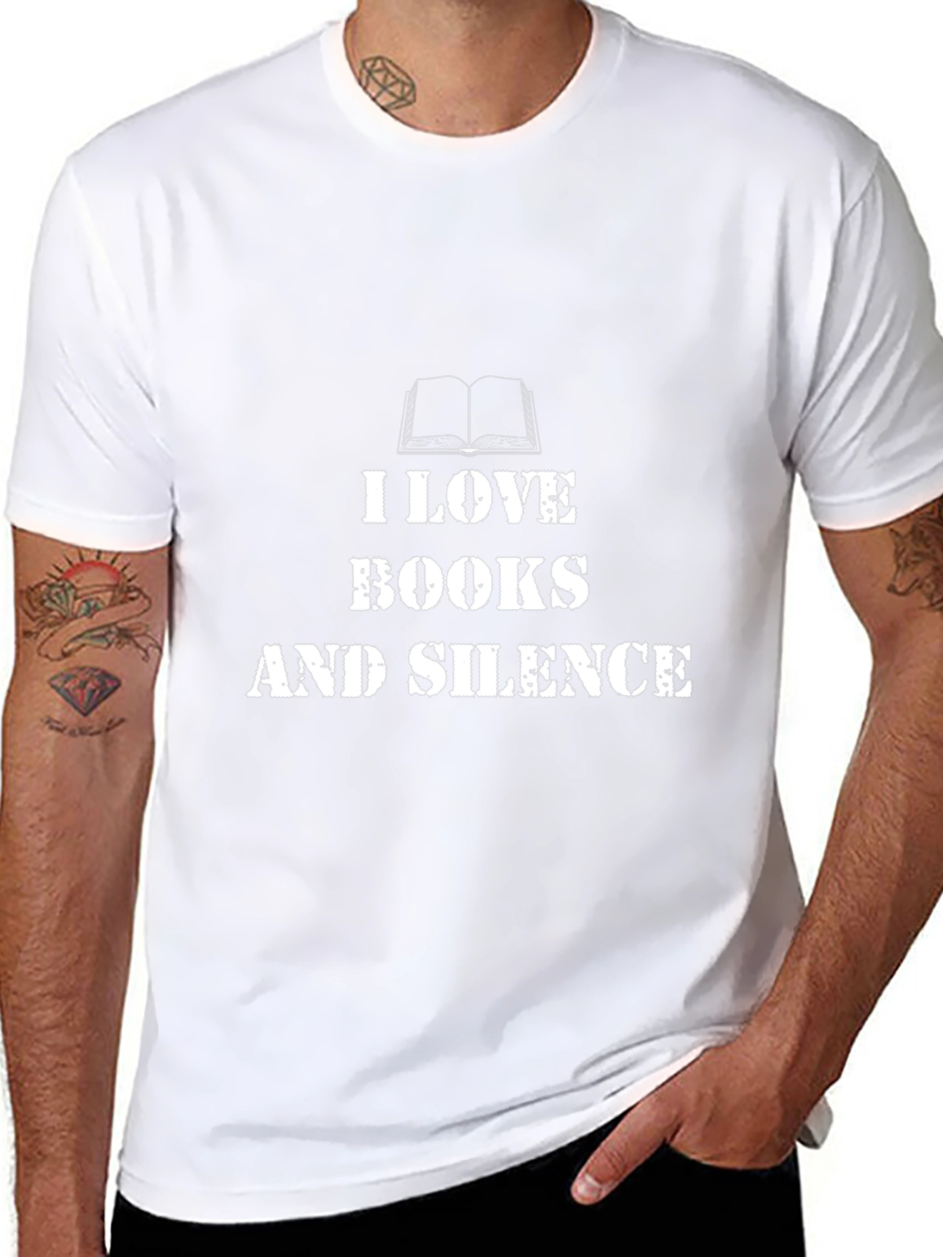 I Love Books and Silence Graphic T-Shirt