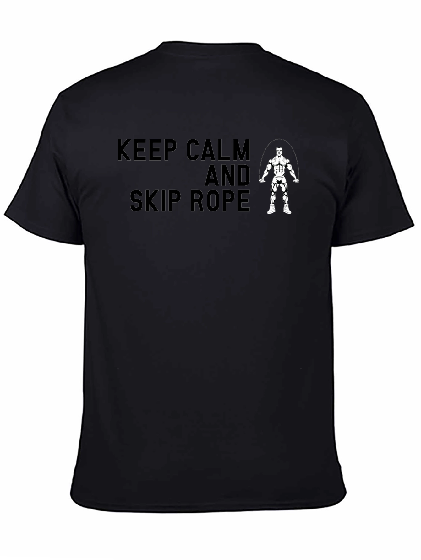 Keep Calm Skip Rope Black T-Shirt