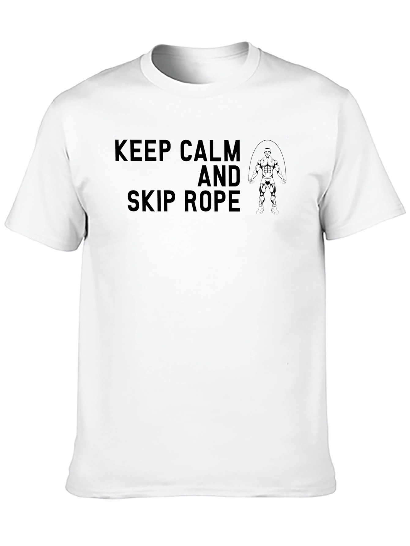 Keep Calm Skip Rope Black T-Shirt