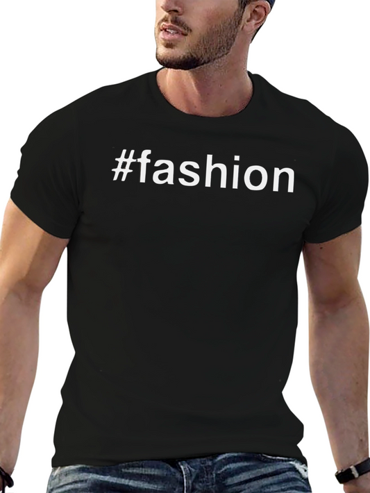 Fashion T-Shirt - Black Crew Neck Tee