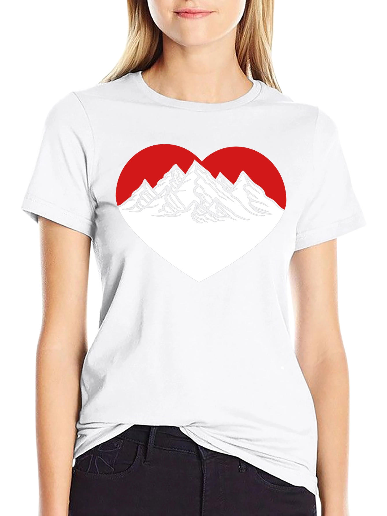 Mountain Heart Graphic Tee - Black