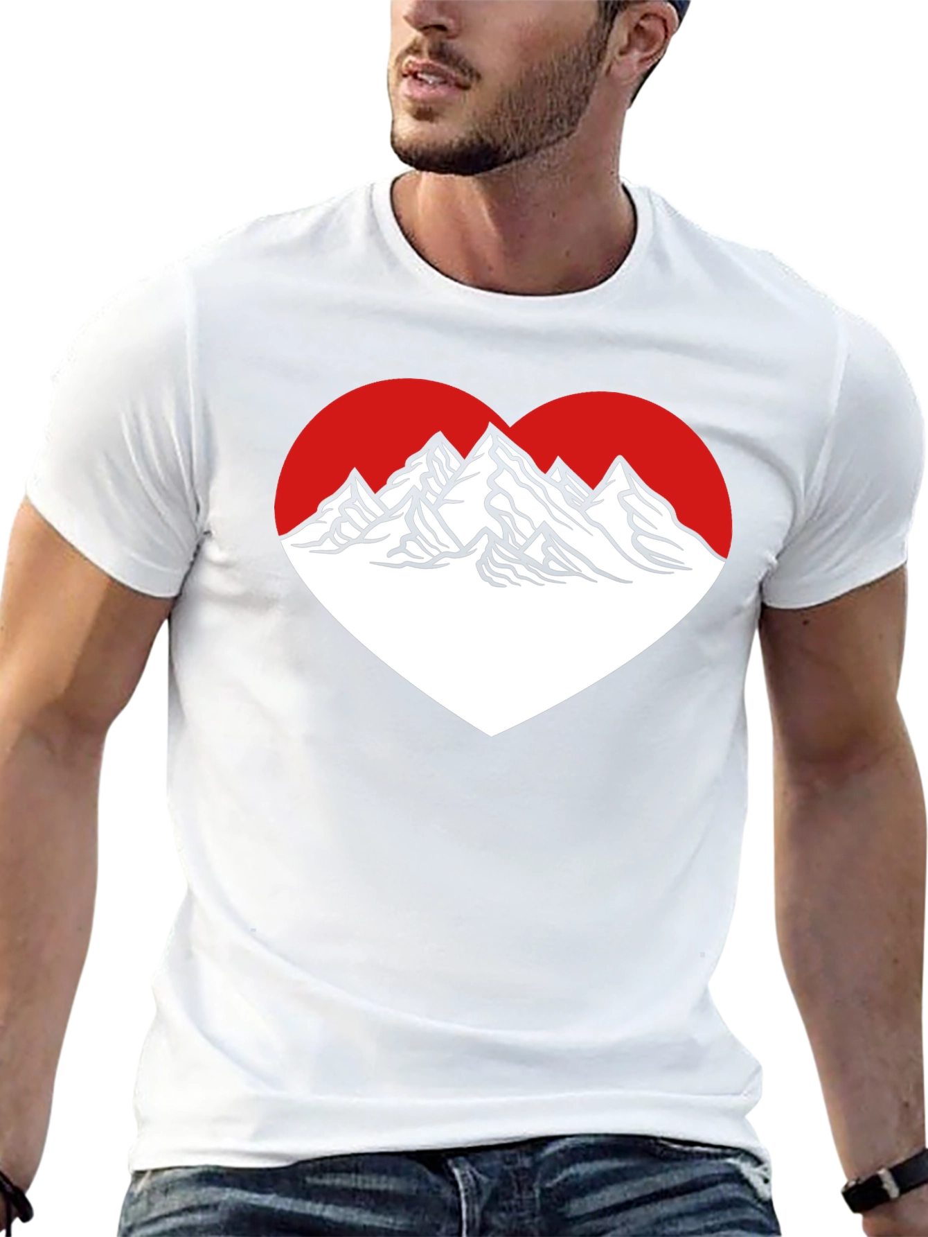 Mountain Heart Graphic Tee - Black