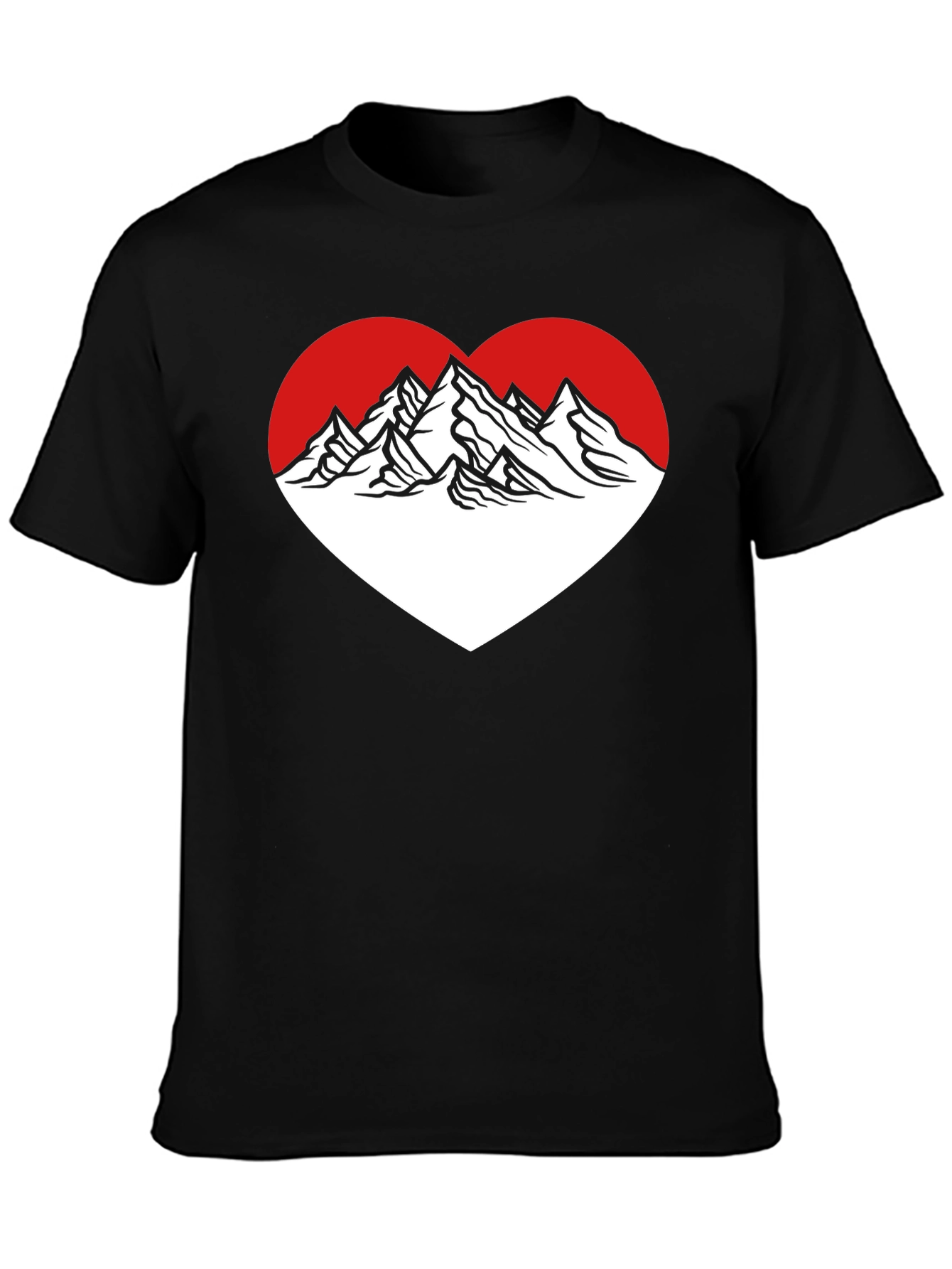 Mountain Heart Graphic Tee - Black