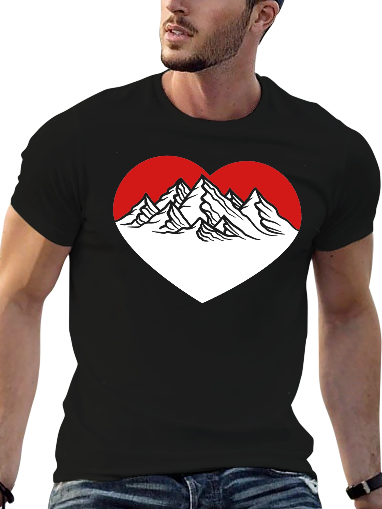 Mountain Heart Graphic Tee - Black