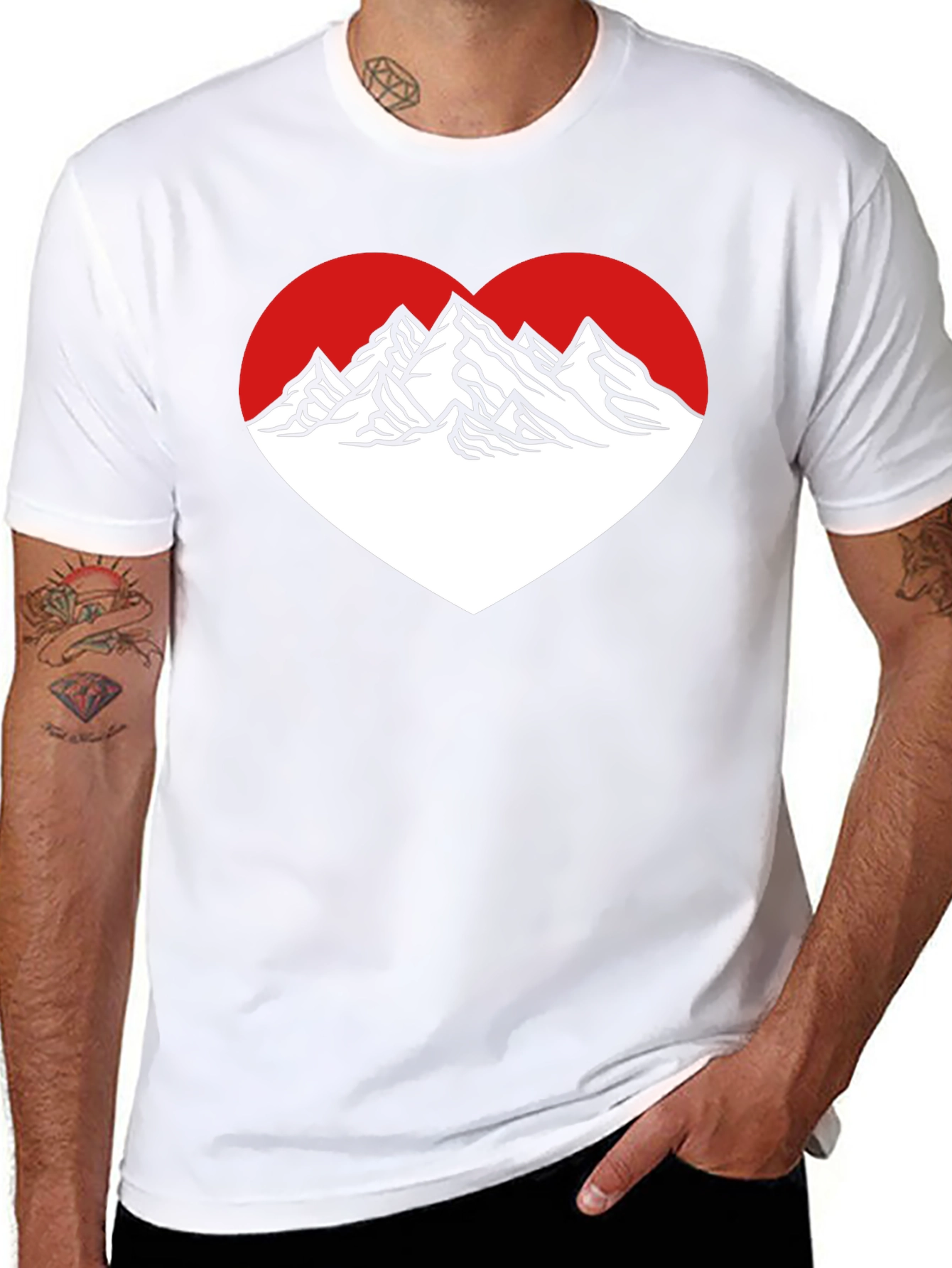 Mountain Heart Graphic Tee - Black