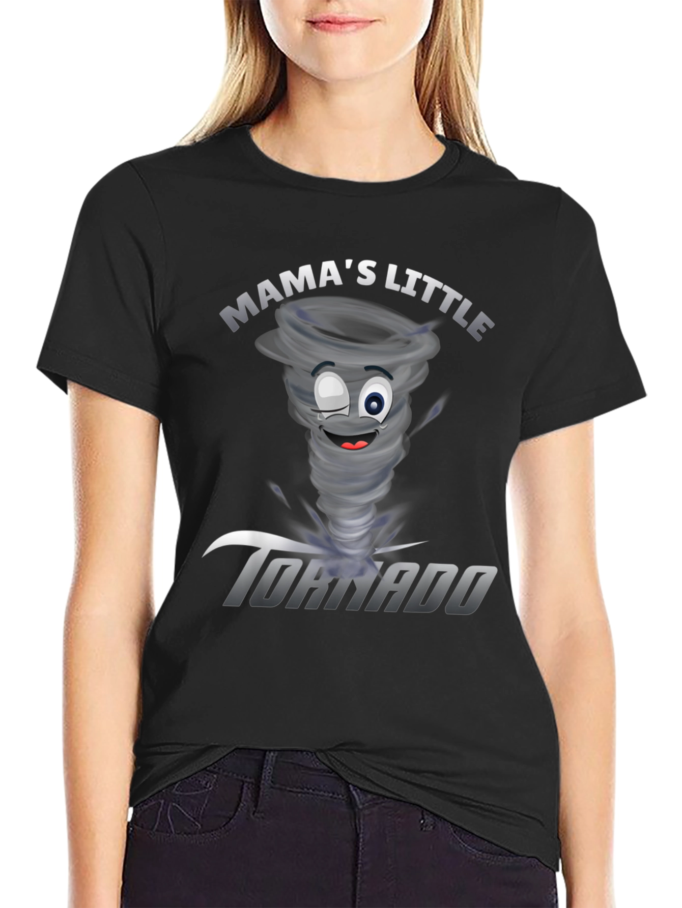Mamas Little Tornado Funny Graphic Tee
