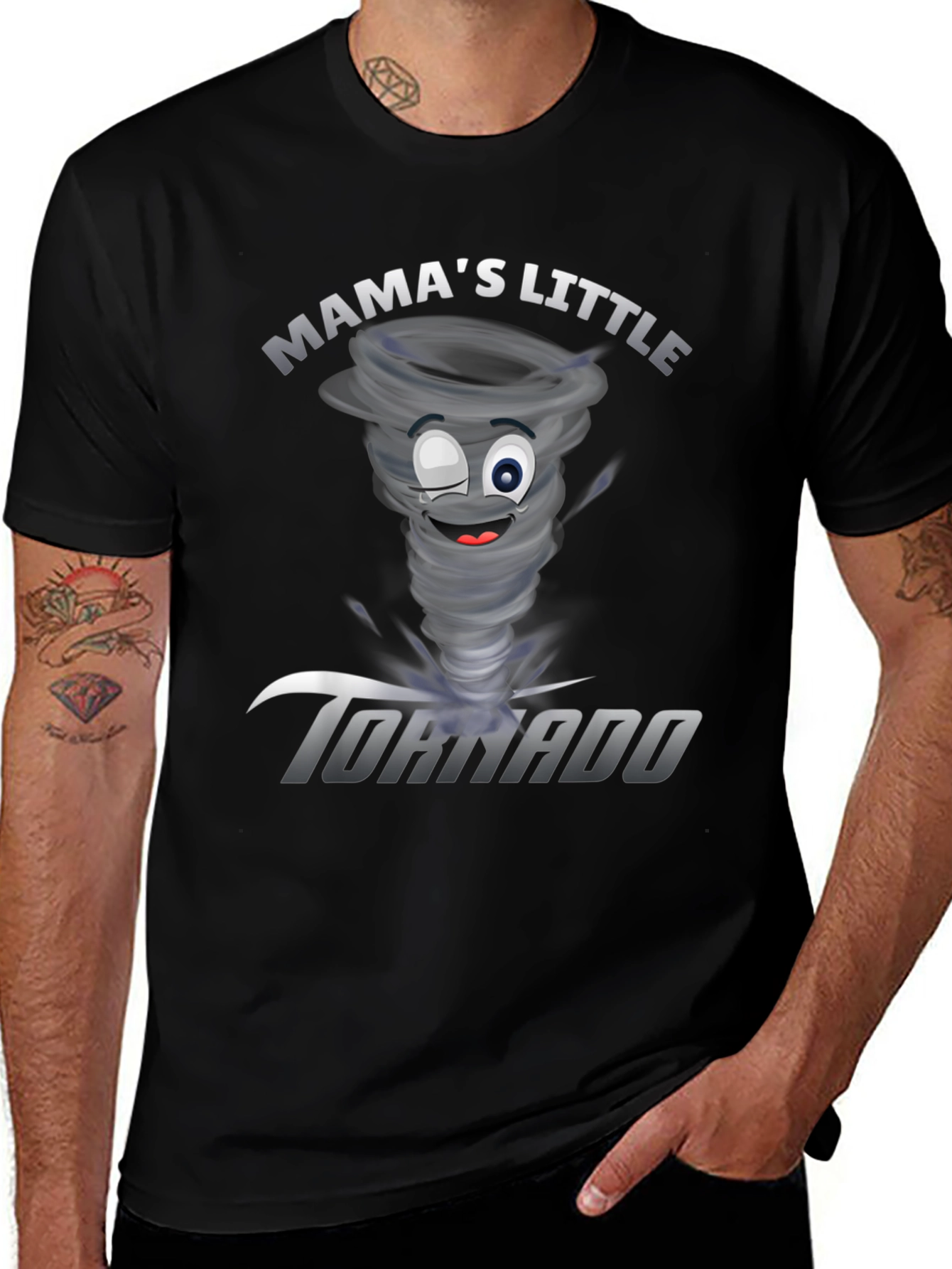 Mamas Little Tornado Funny Graphic Tee