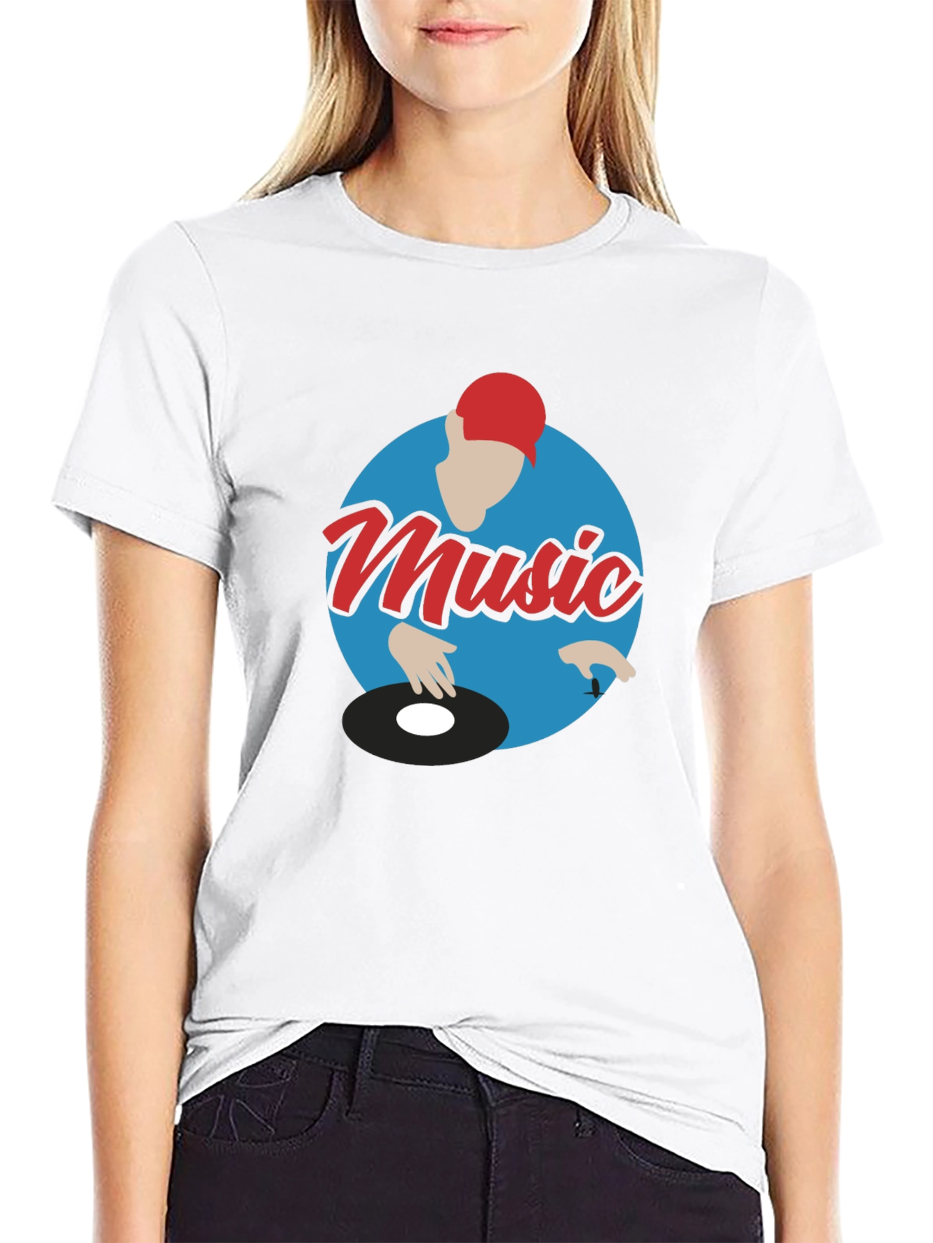 Music DJ Graphic Tee - Turntable T-Shirt