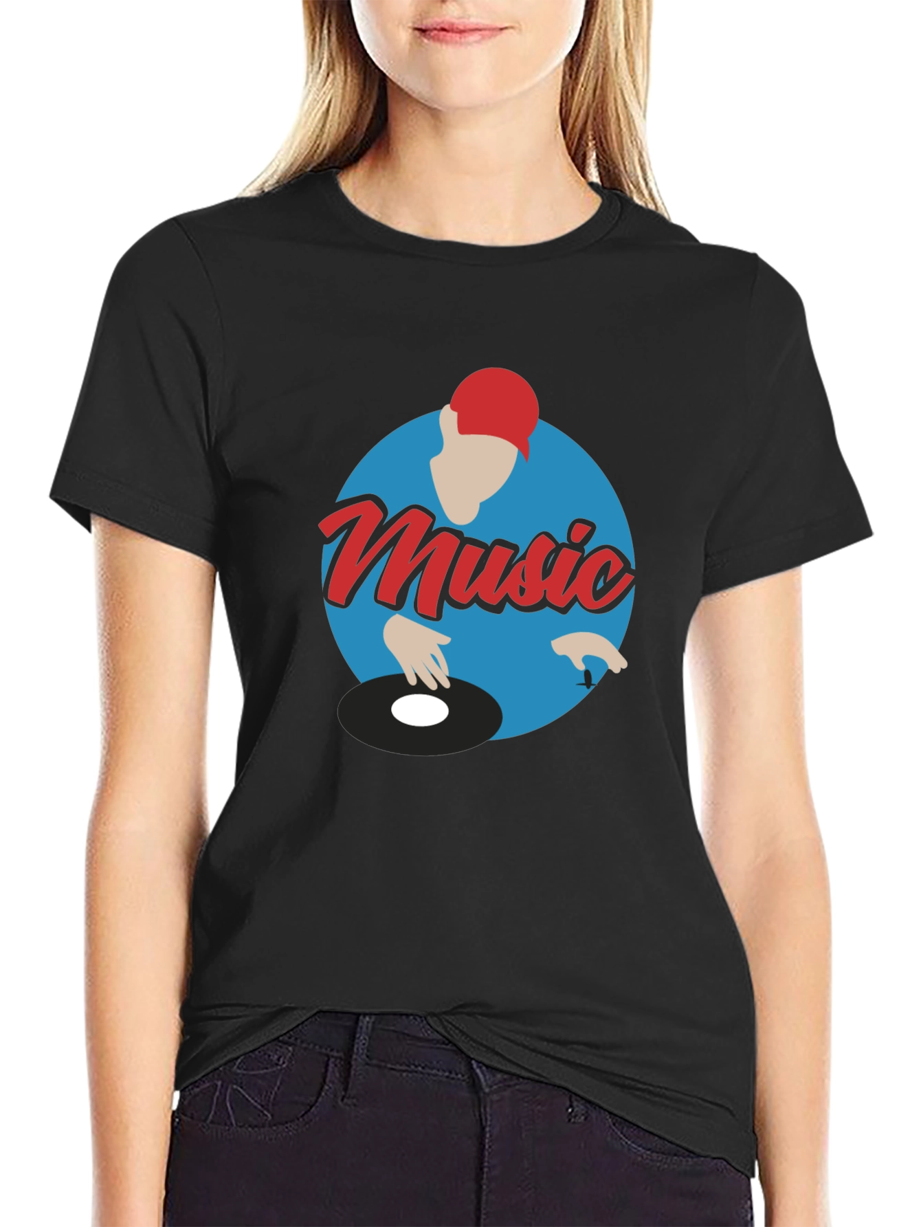 Music DJ Graphic Tee - Turntable T-Shirt