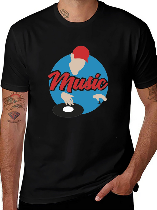 Music DJ Graphic Tee - Turntable T-Shirt