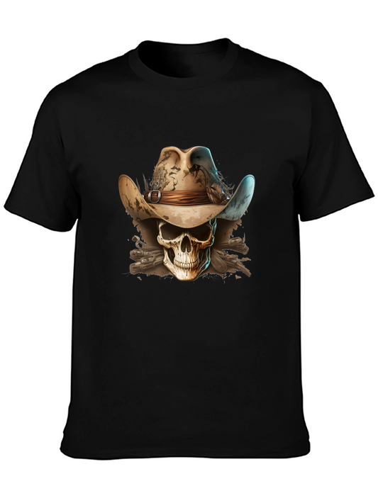 Skull Cowboy T-Shirt - Western Style