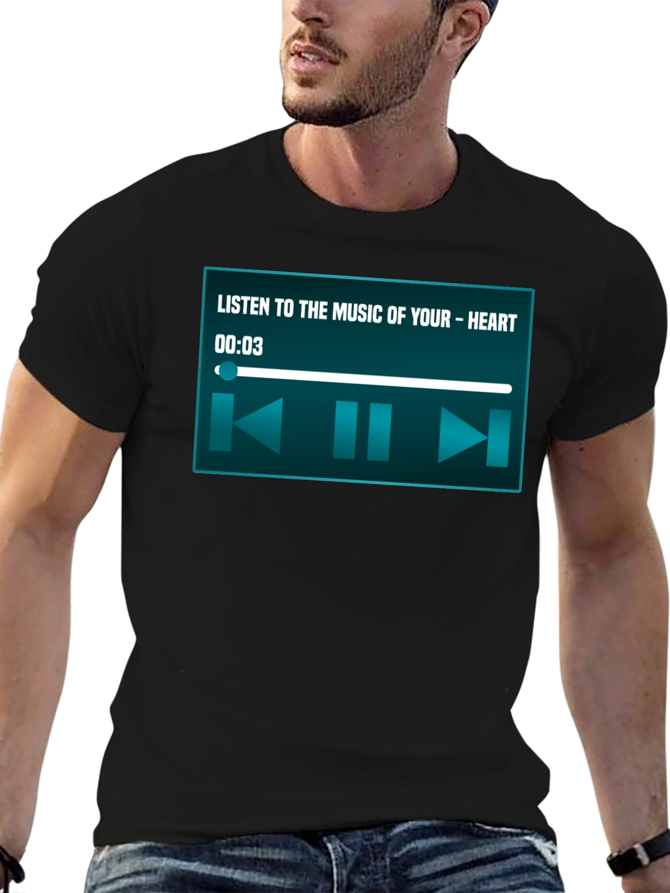 Music Player Heart Tee