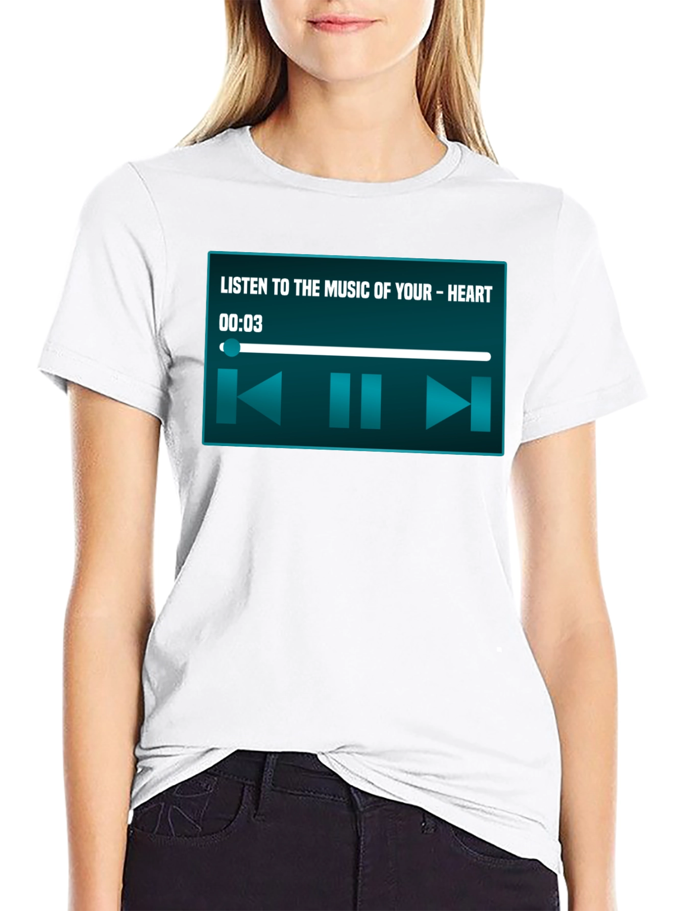 Music Player Heart Tee