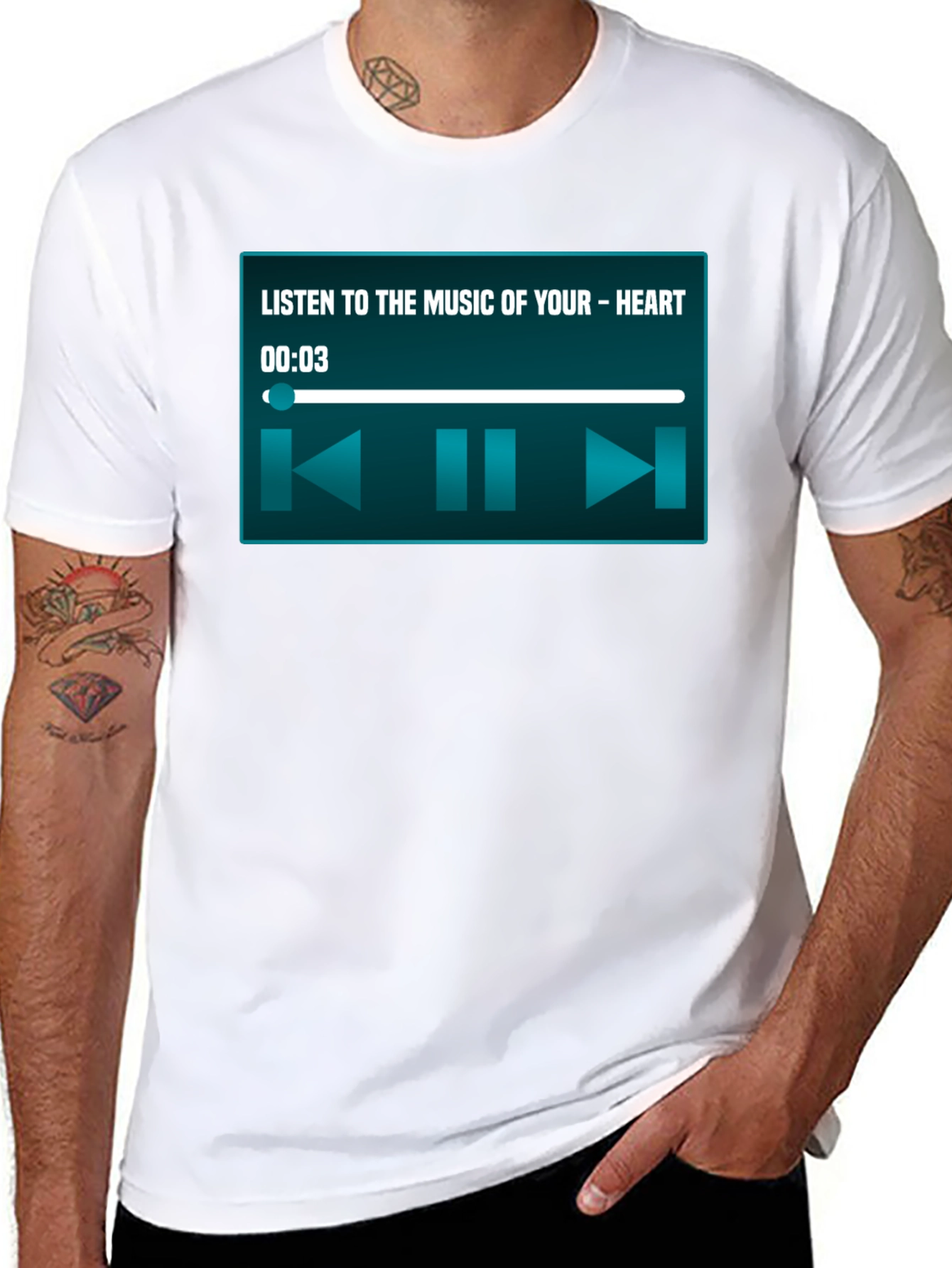 Music Player Heart Tee