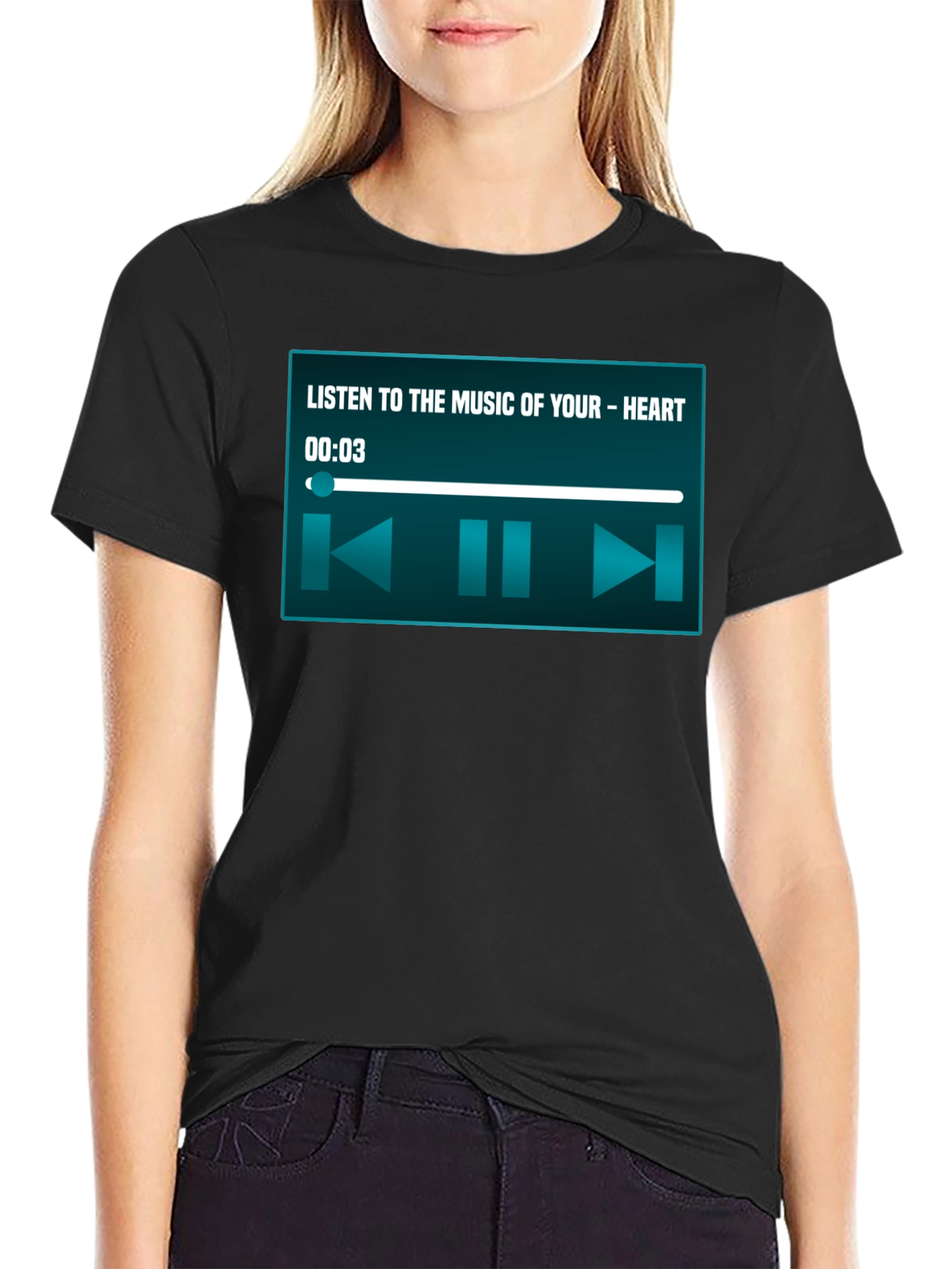 Music Player Heart Tee