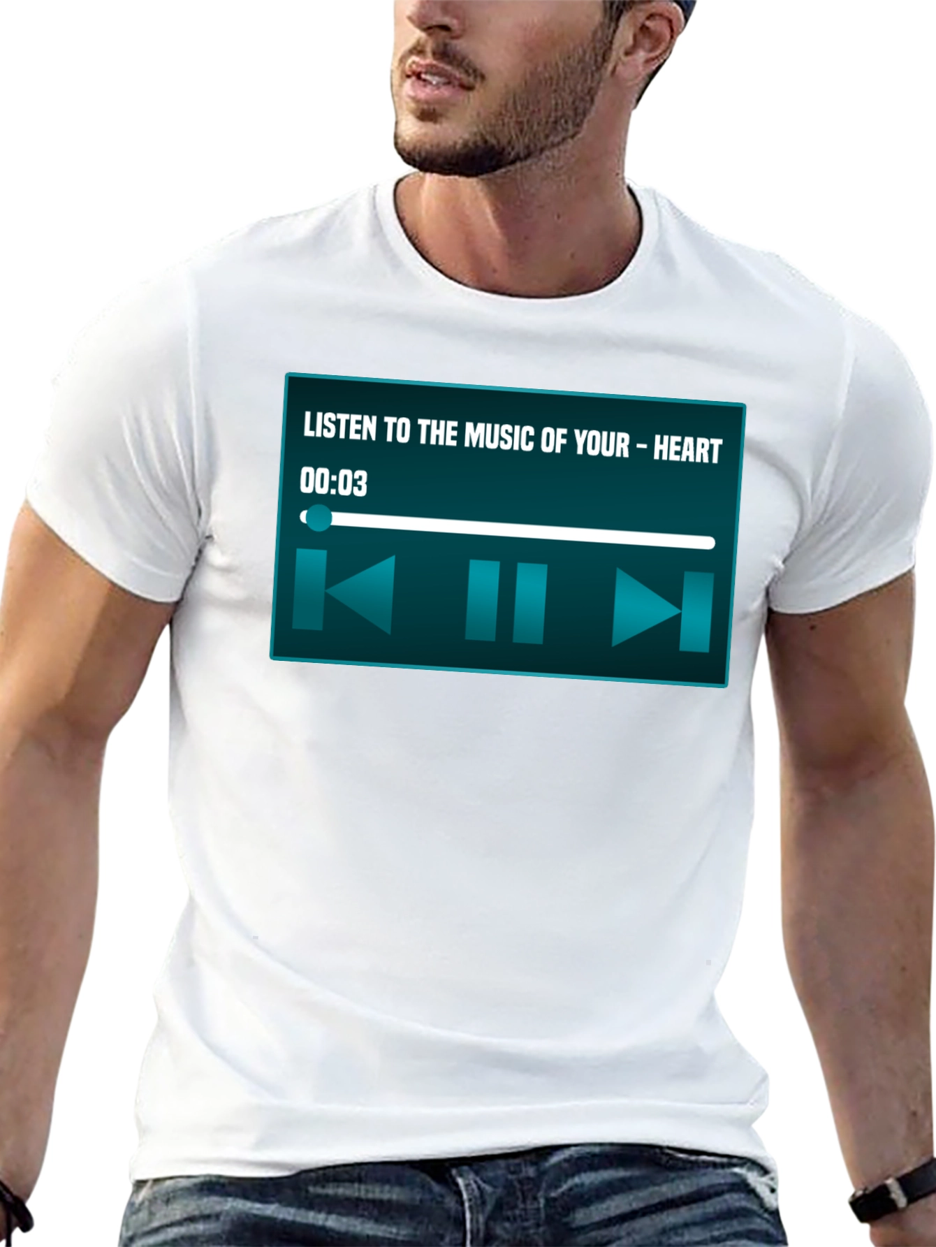 Music Player Heart Tee