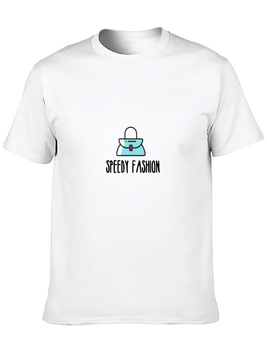 Stylish Black T-Shirt with Speedy Fashion Graphic