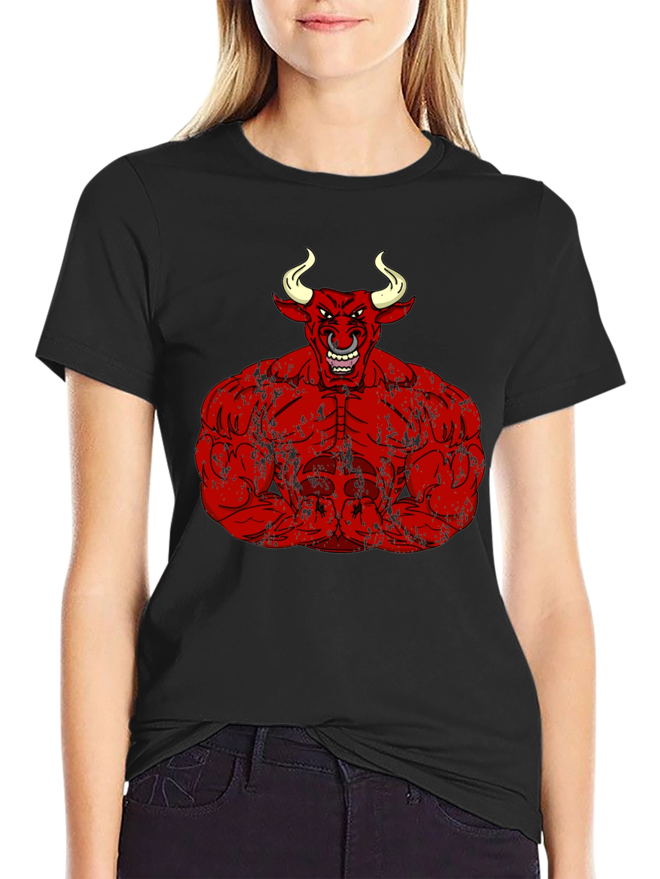 Red Bull Muscle Tee - Black Graphic T-Shirt