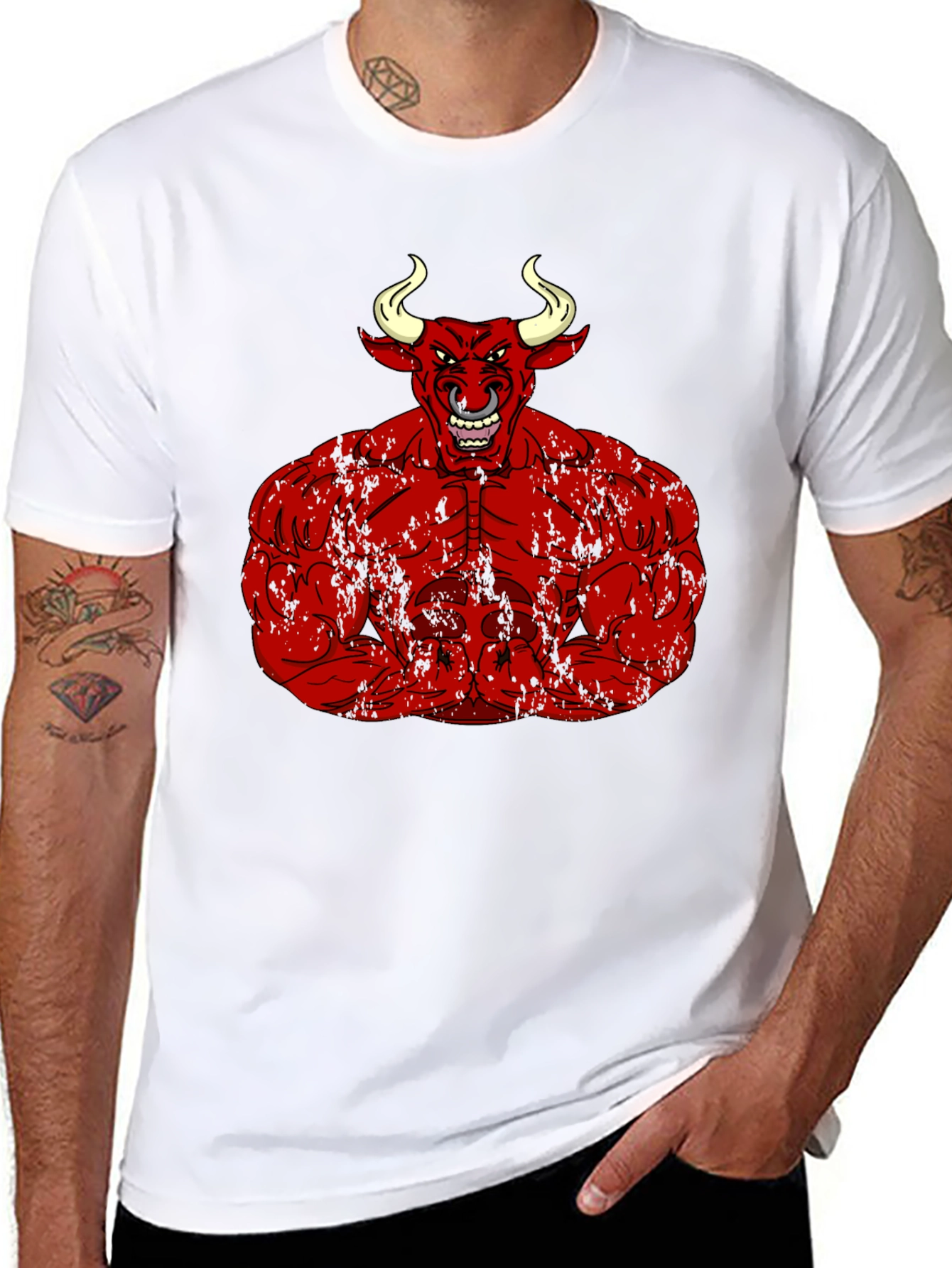 Red Bull Muscle Tee - Black Graphic T-Shirt