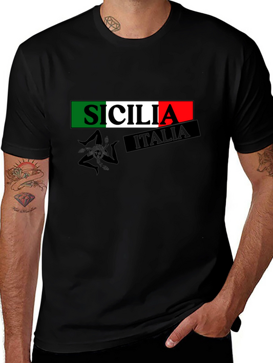 Sicilia Italia Mens T-Shirt - Italian Pride