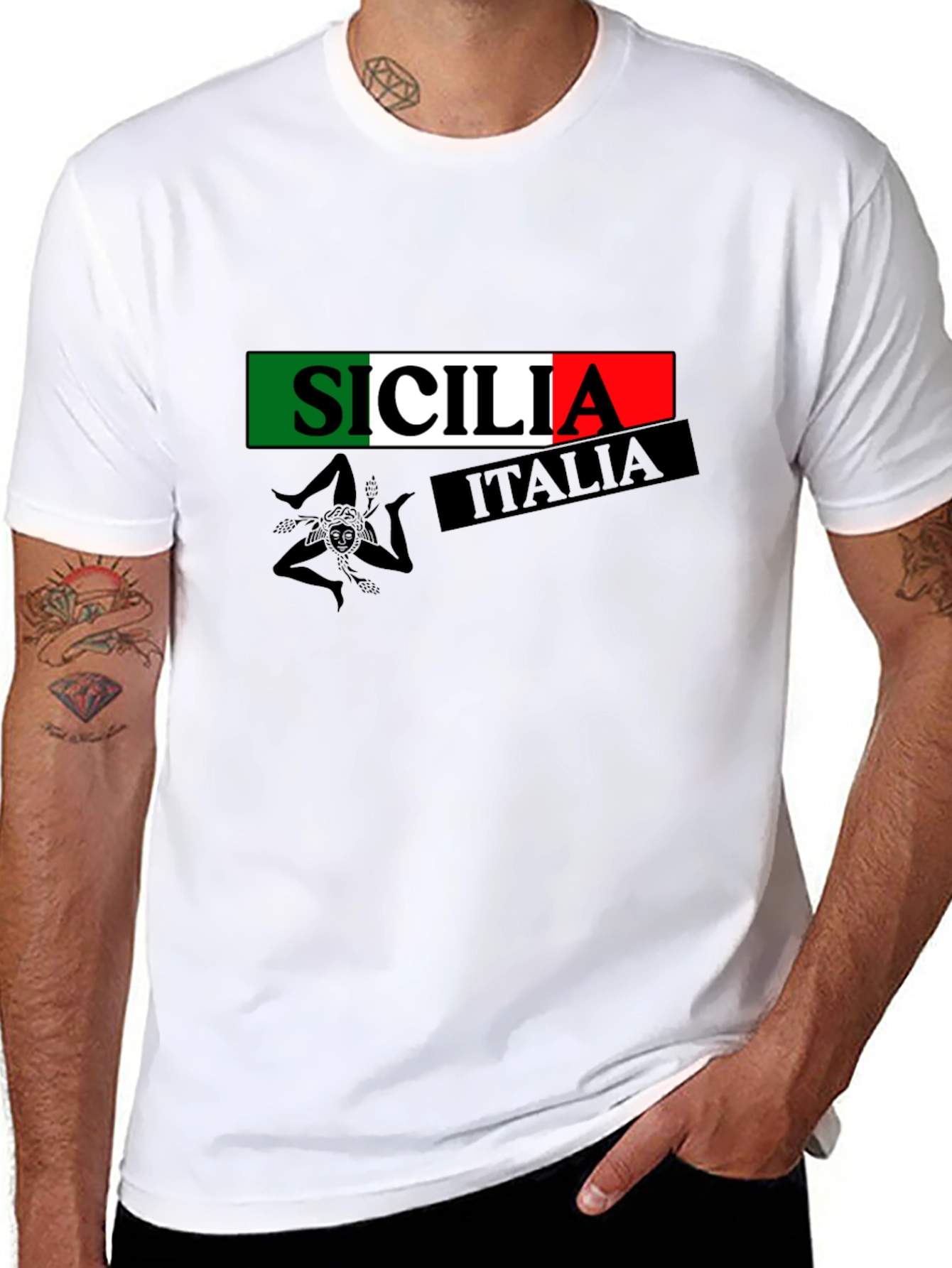 Sicilia Italia Mens T-Shirt - Italian Pride
