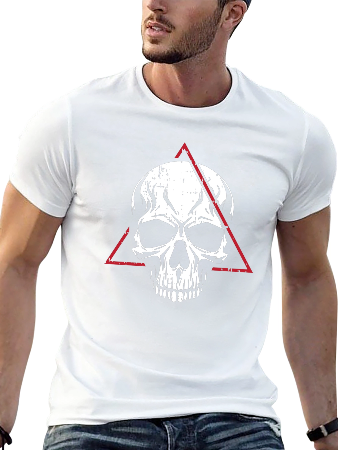 Edgy Skull Graphic Tee - Mens Black T-Shirt