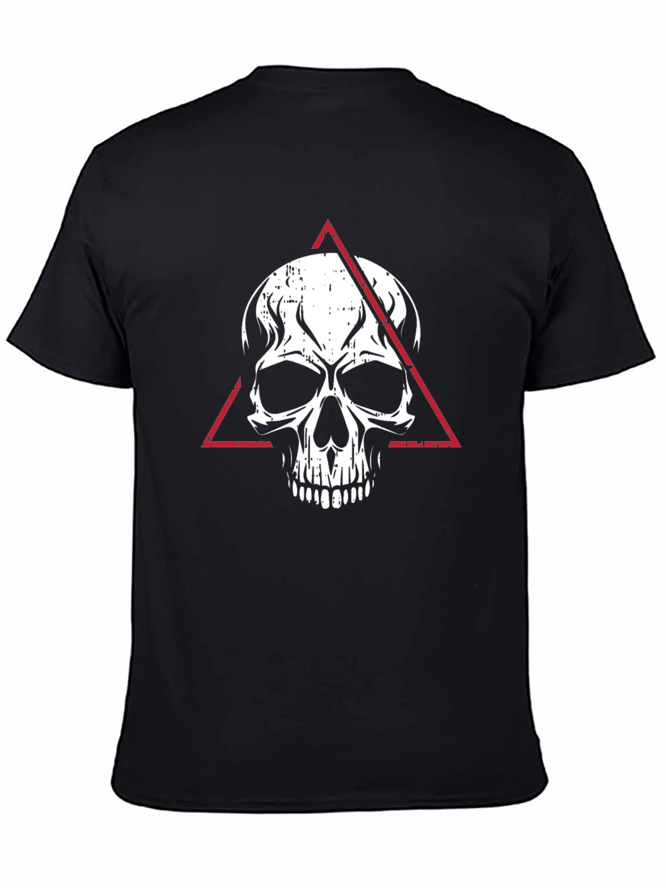 Edgy Skull Graphic Tee - Mens Black T-Shirt