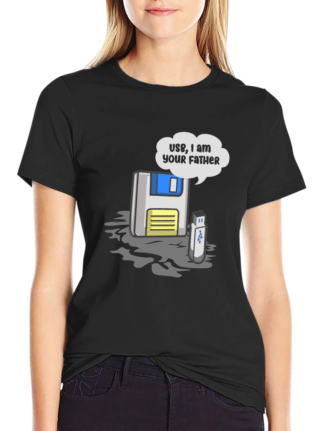 USB I am Your Father T-Shirt - Black