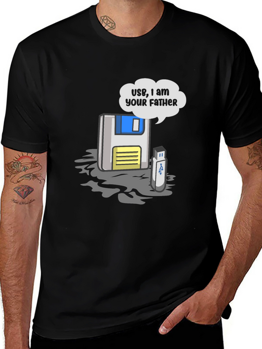 USB I am Your Father T-Shirt - Black