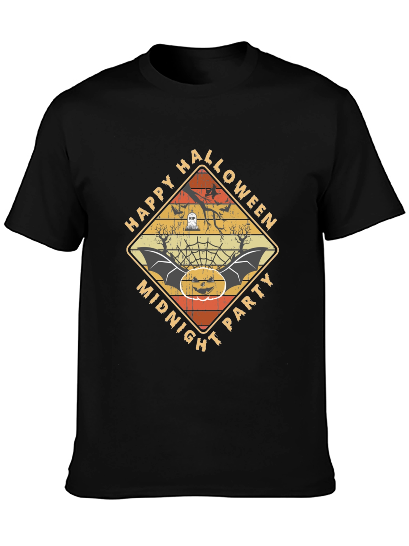 Happy Halloween Midnight Party Graphic Tee