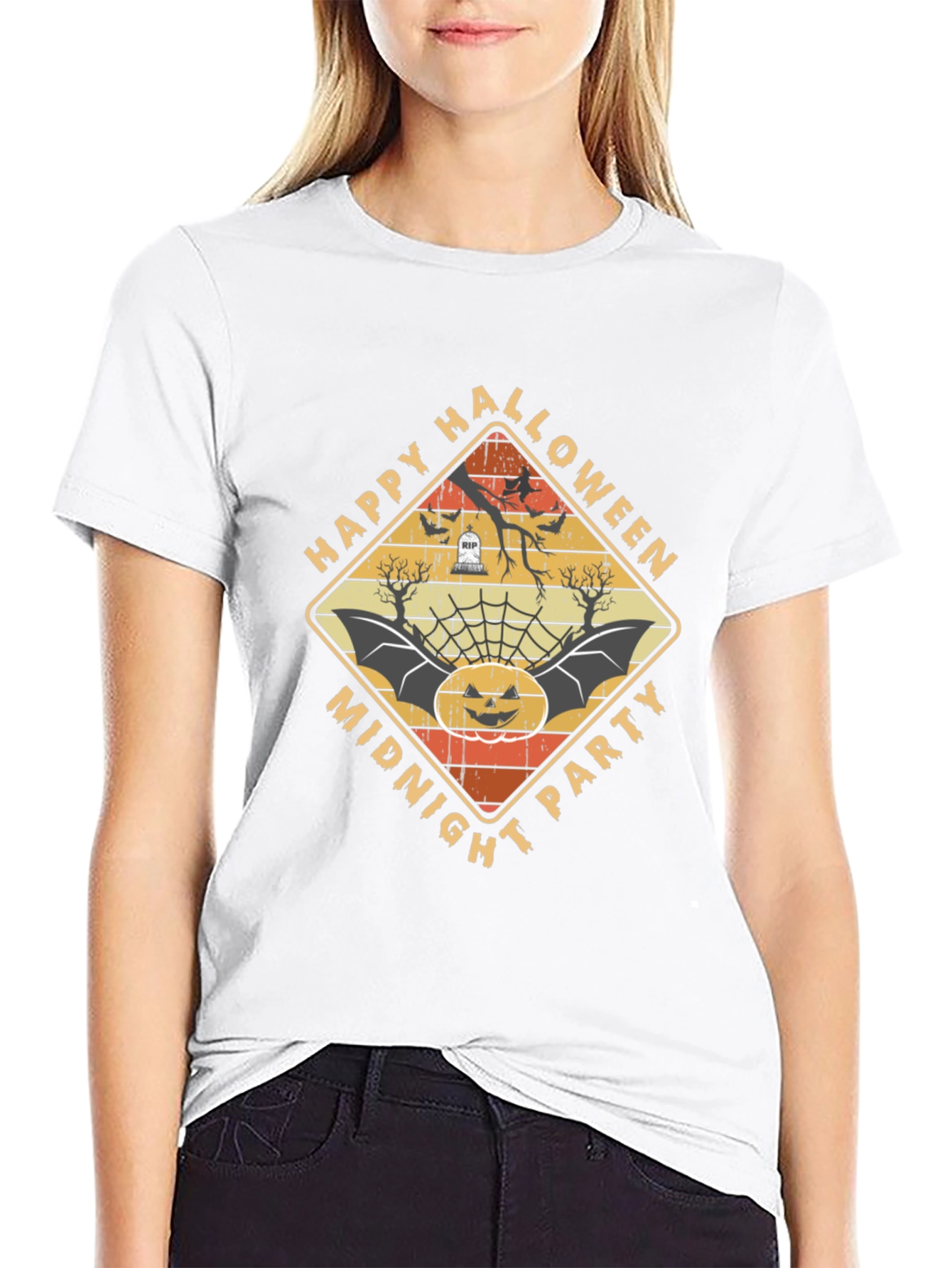 Happy Halloween Midnight Party Graphic Tee