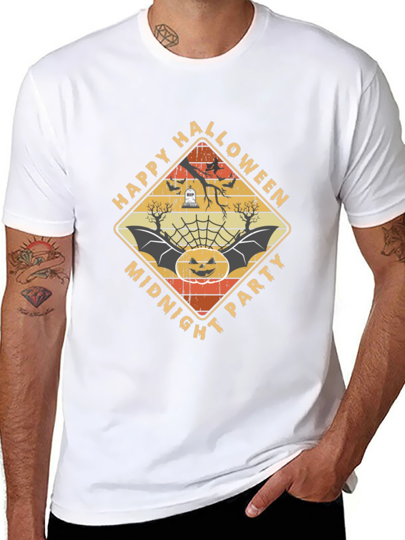 Happy Halloween Midnight Party Graphic Tee