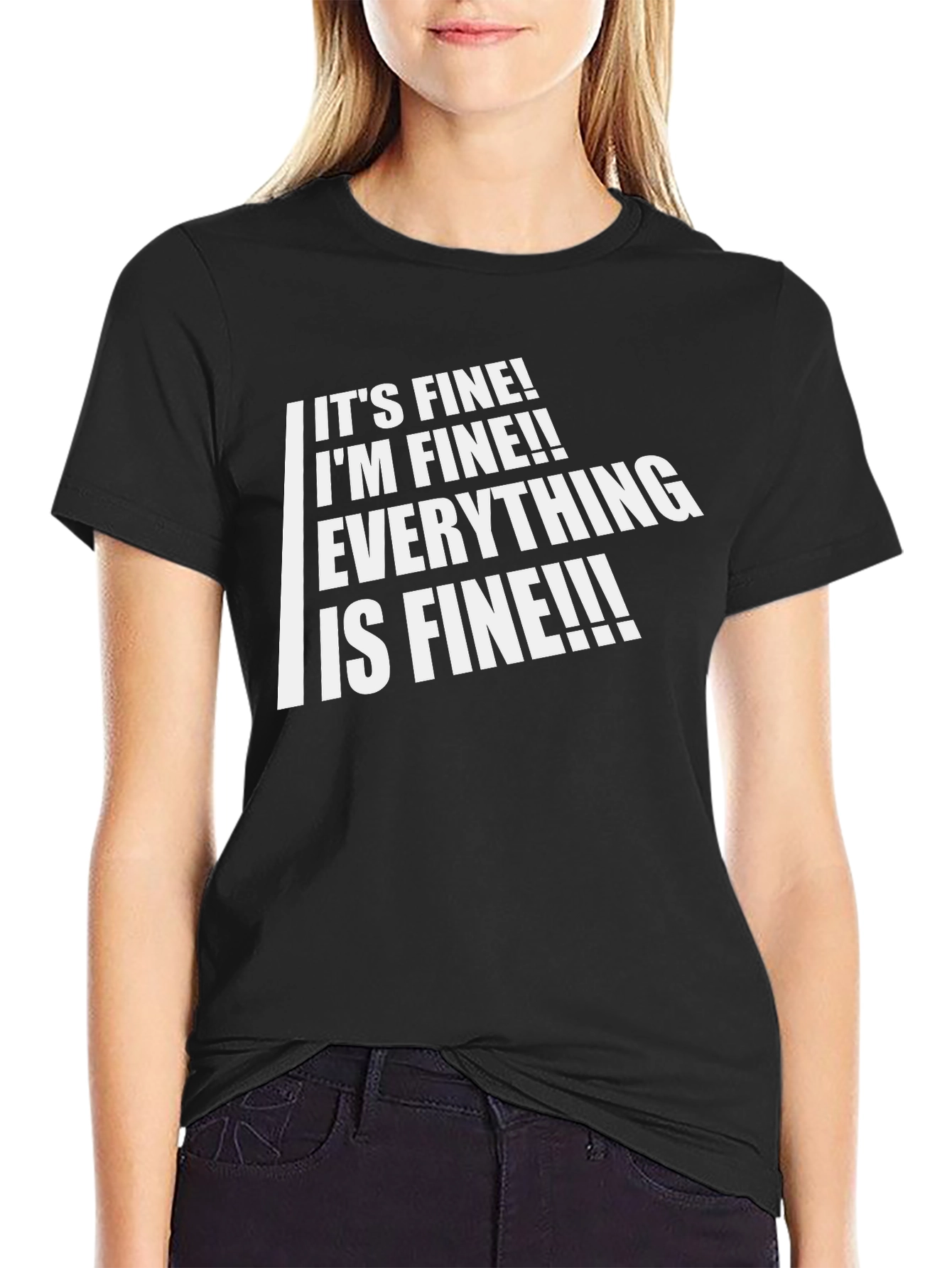 Its Fine! Graphic Tee - Black
