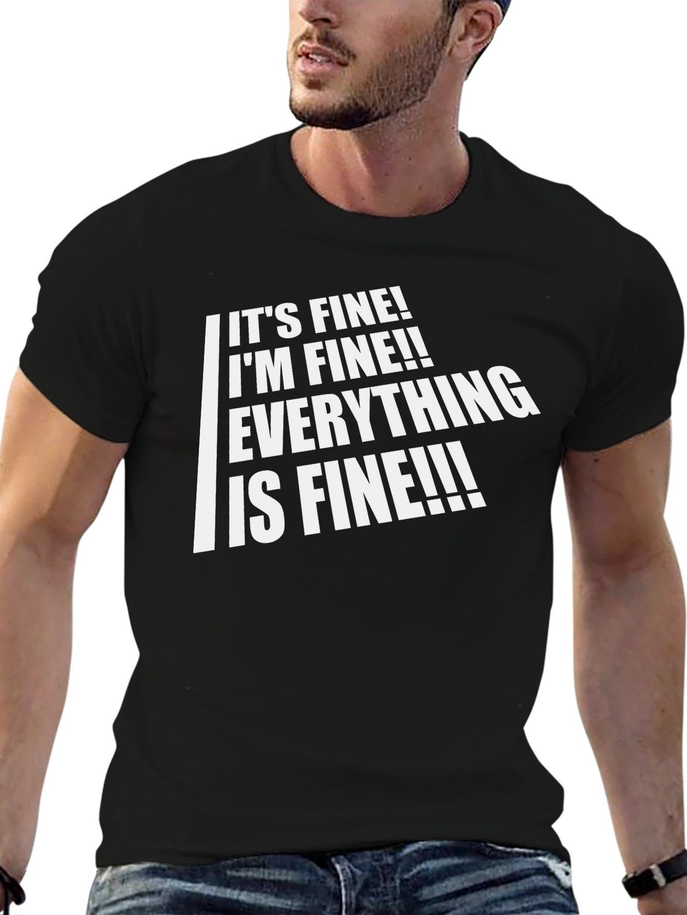 Its Fine! Graphic Tee - Black