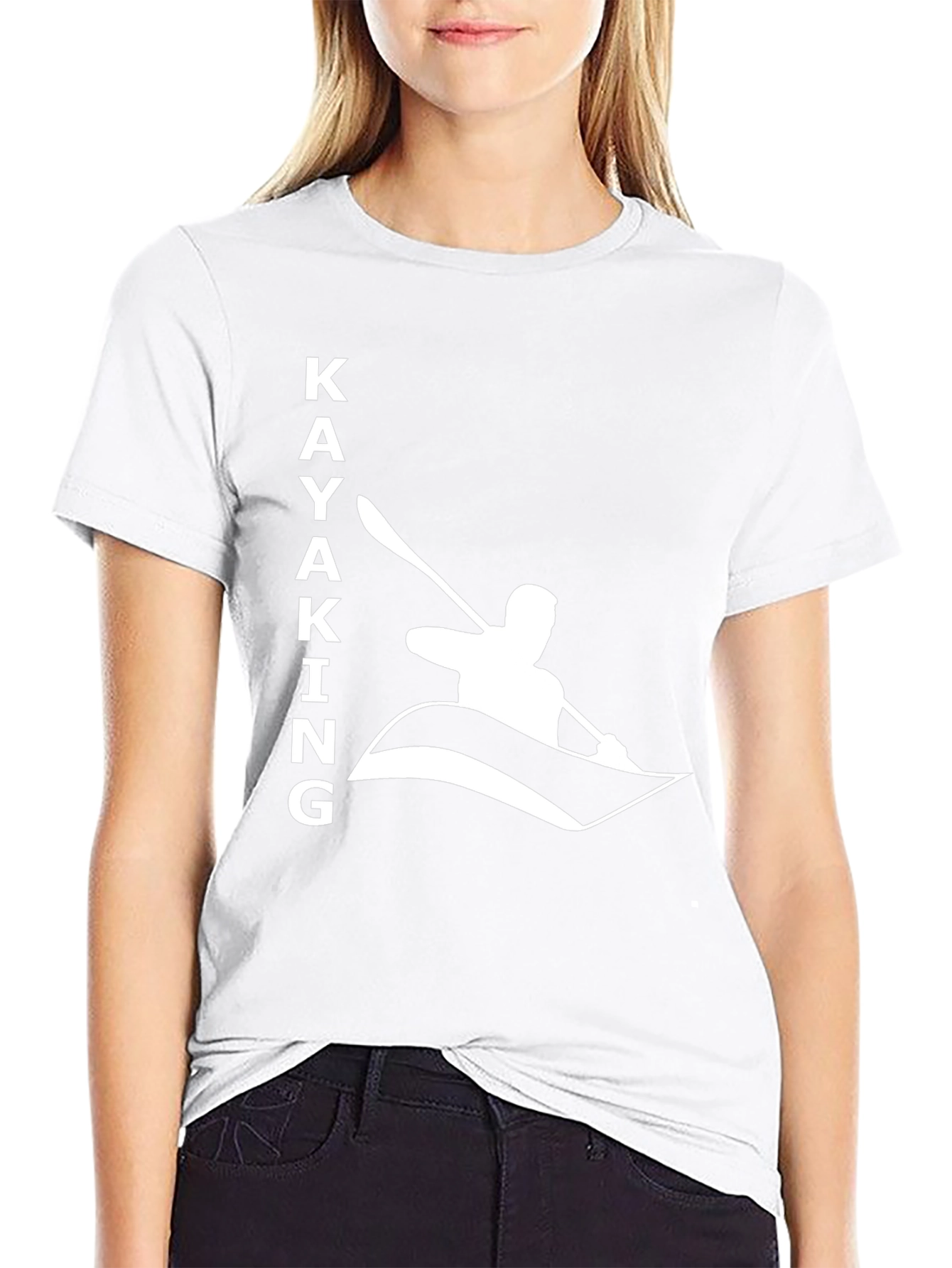 Kayaking Graphic T-Shirt - Black Cotton Tee