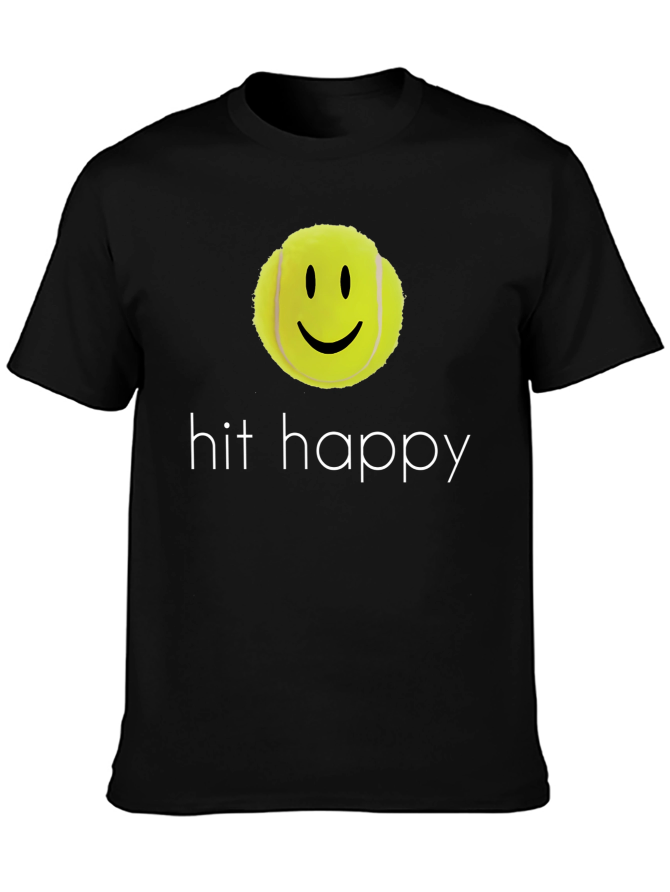Hit Happy Tennis Ball Smiley Face T-Shirt