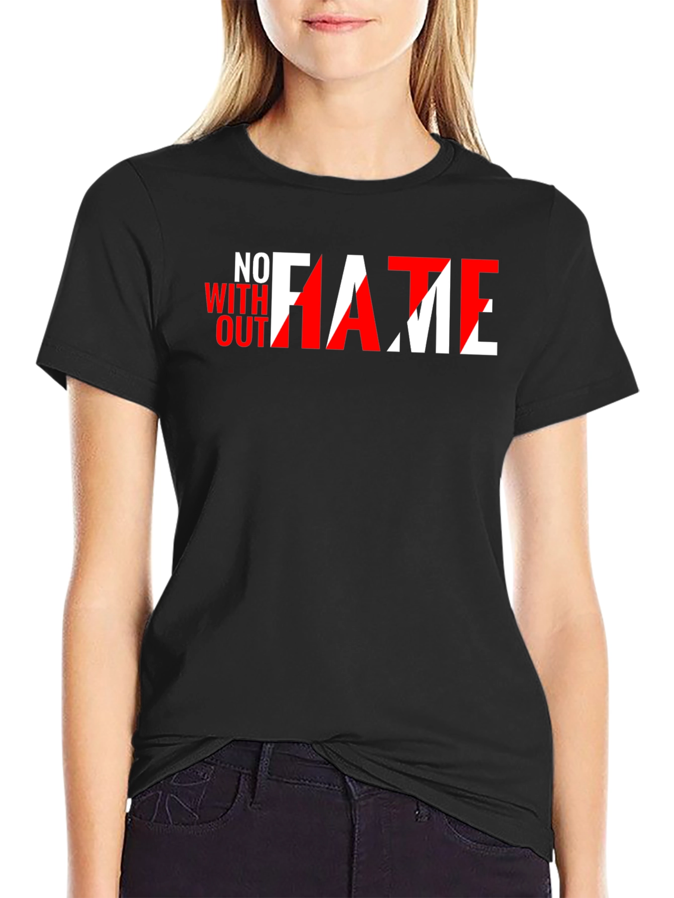 No FAME Without HATE Black Graphic Tee