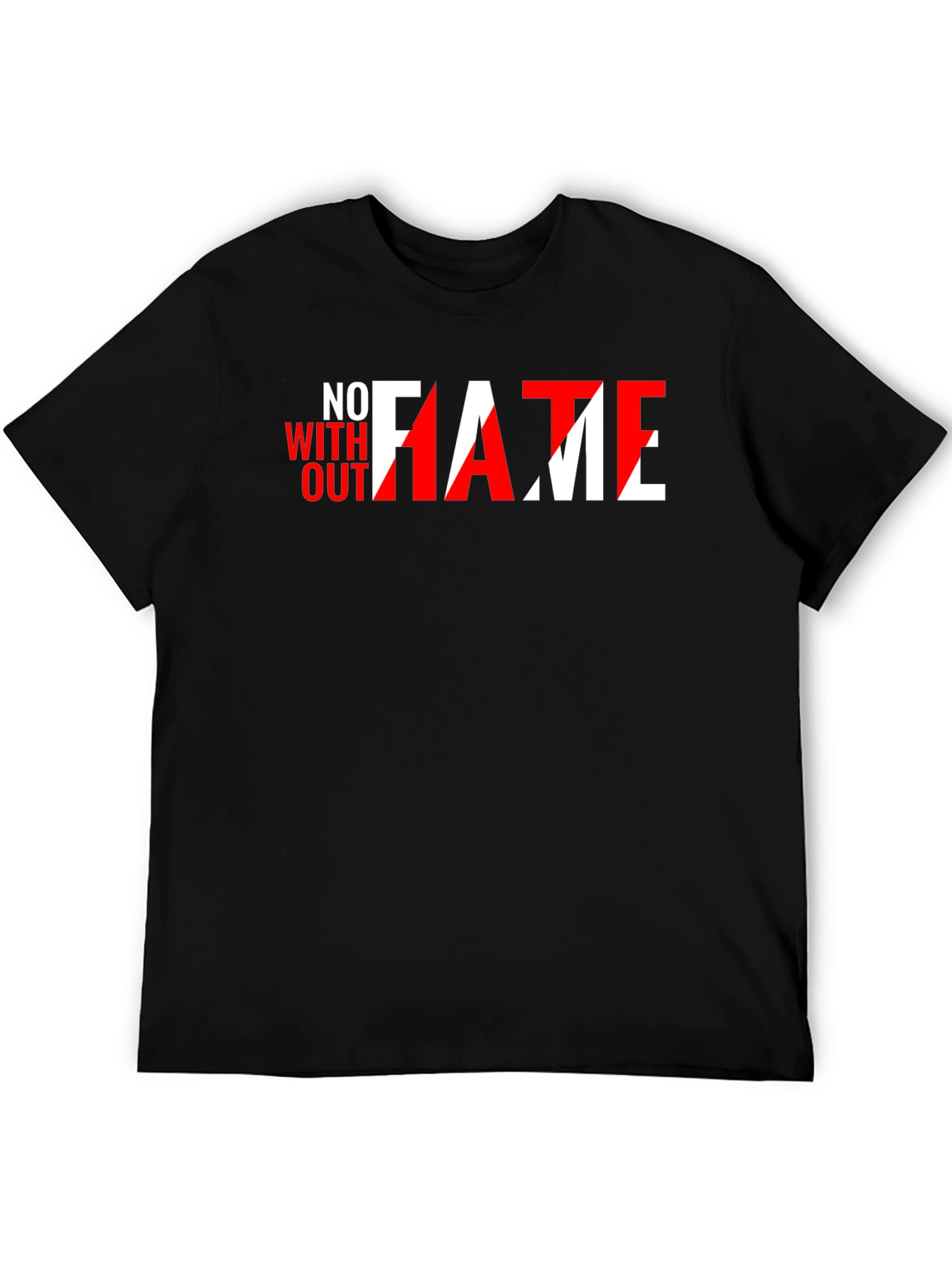 No FAME Without HATE Black Graphic Tee