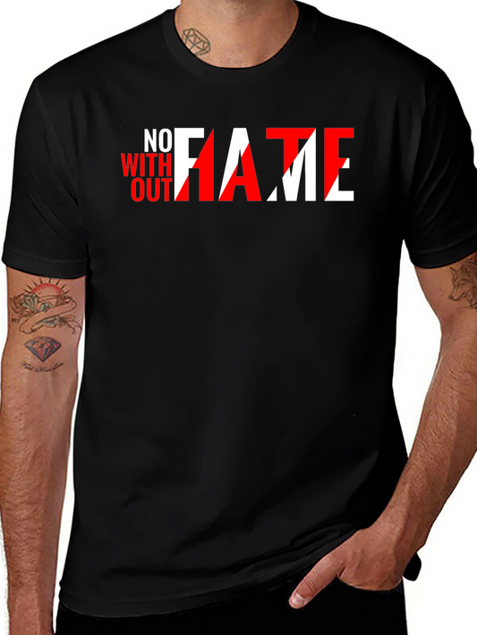 No FAME Without HATE Black Graphic Tee