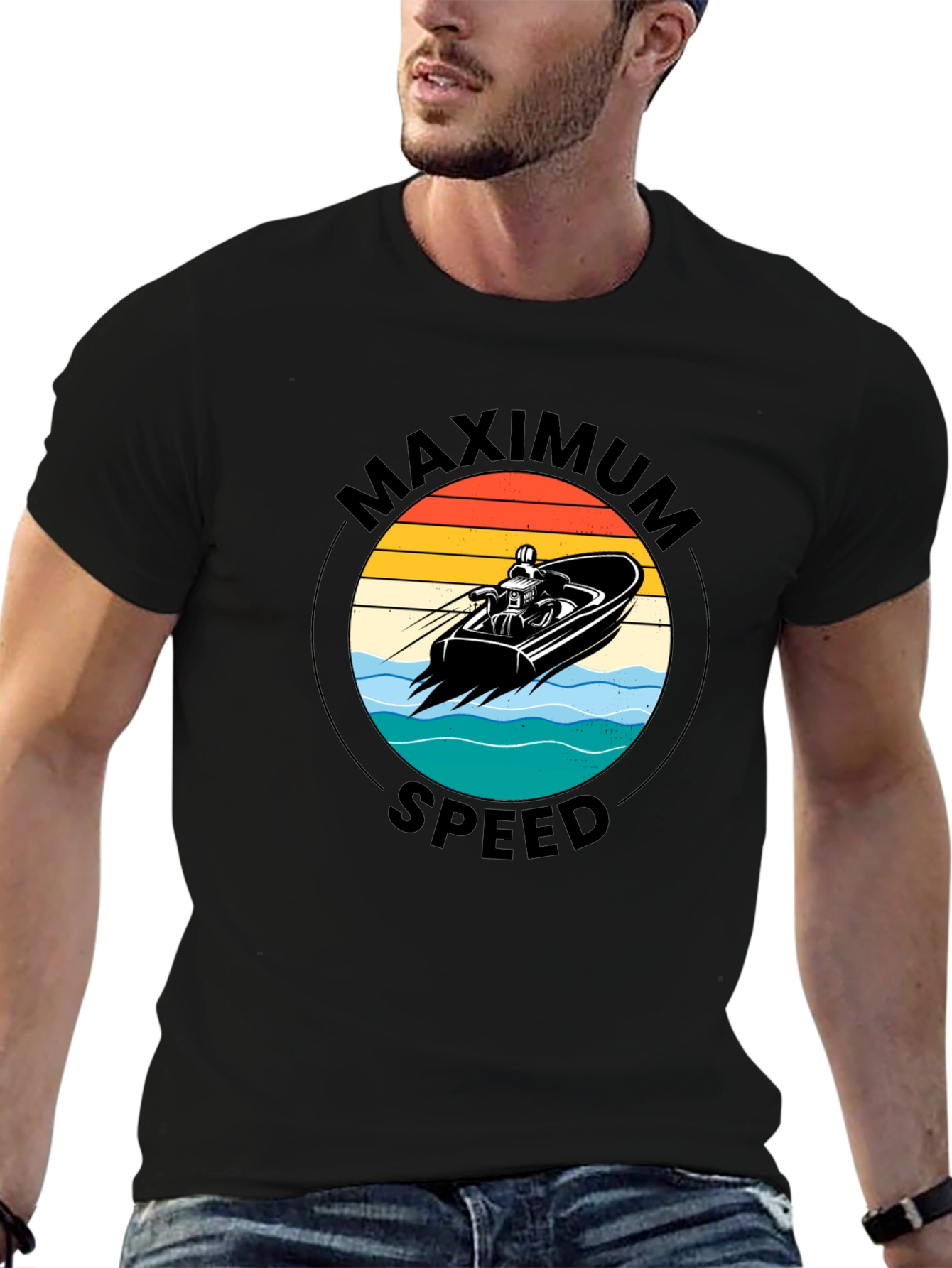 Maximum Speed Black Graphic Tee