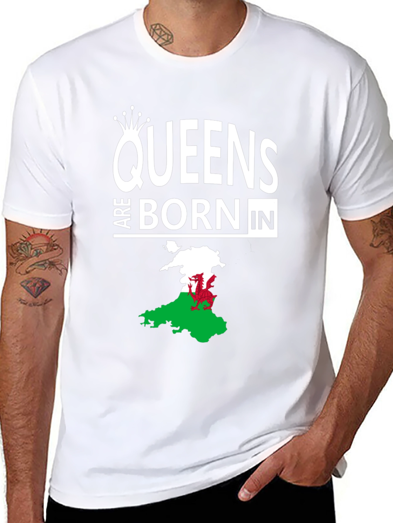 Queens are Born in Wales T-Shirt