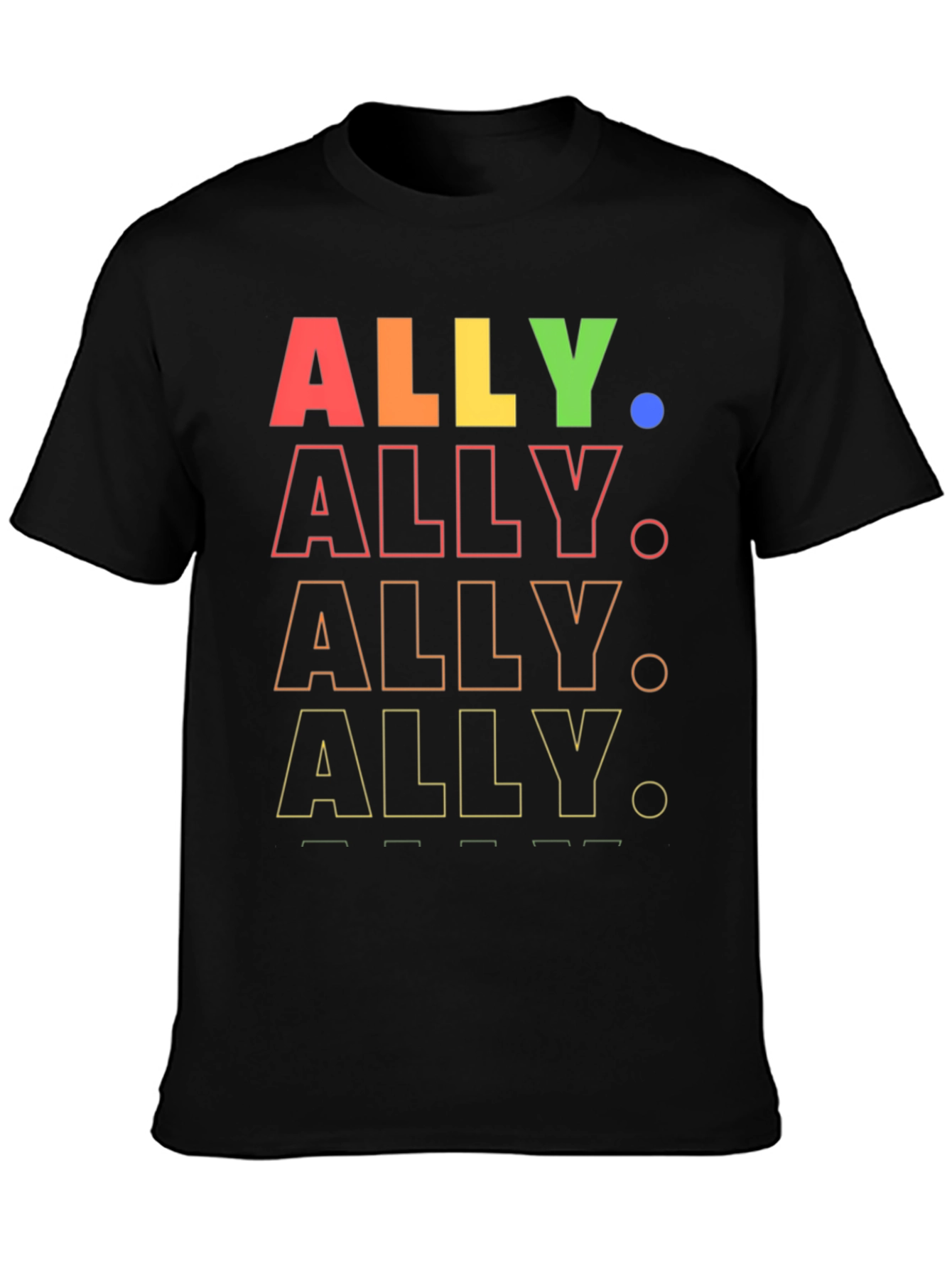 ALLY Pride Rainbow Graphic Tee
