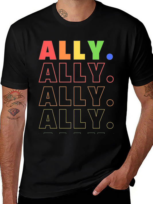 ALLY Pride Rainbow Graphic Tee