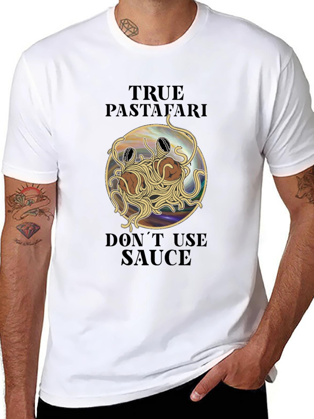 True Pastafarian T-Shirt - Flying Spaghetti Monster Tee