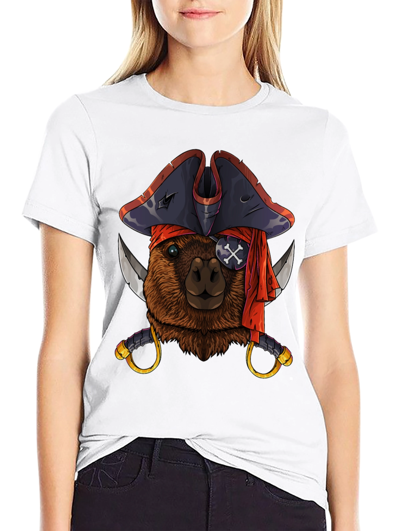 Pirate Capybara Graphic T-Shirt - Soft Cotton Tee