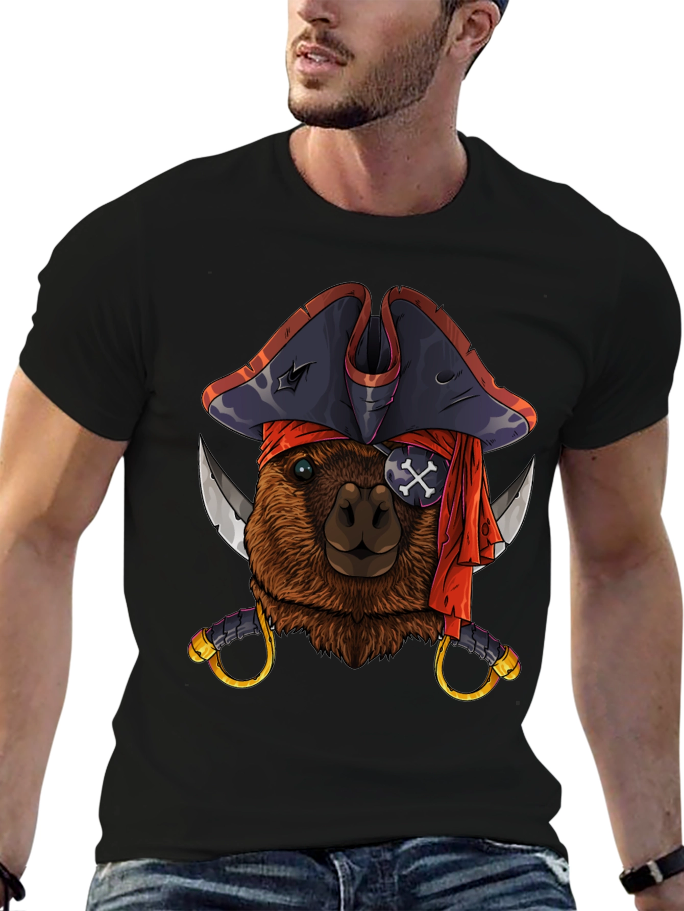 Pirate Capybara Graphic T-Shirt - Soft Cotton Tee