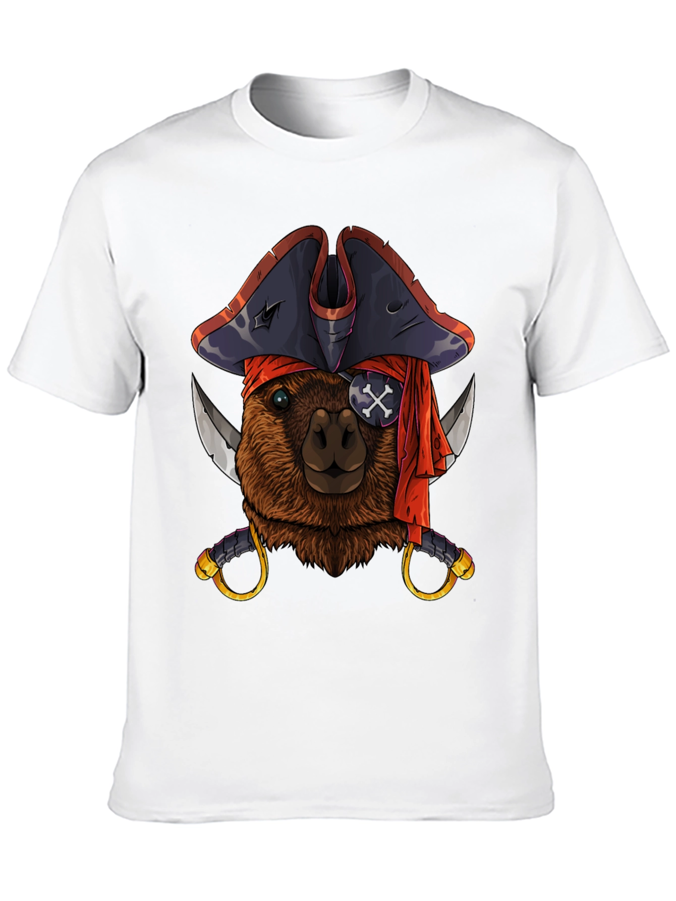 Pirate Capybara Graphic T-Shirt - Soft Cotton Tee