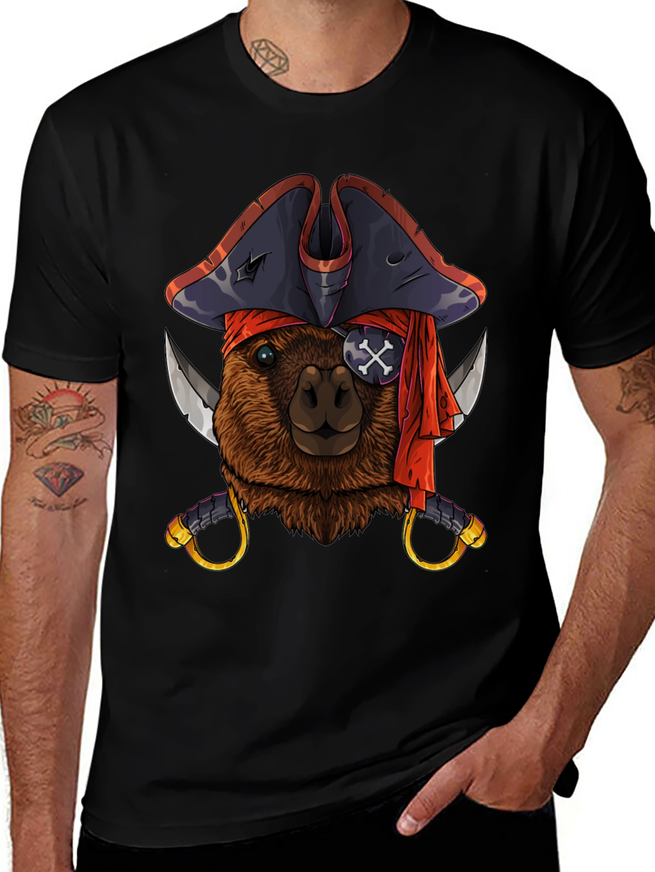 Pirate Capybara Graphic T-Shirt - Soft Cotton Tee