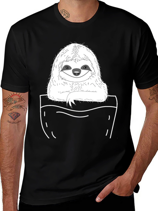 Sloth Pocket T-Shirt - Cute & Comfy